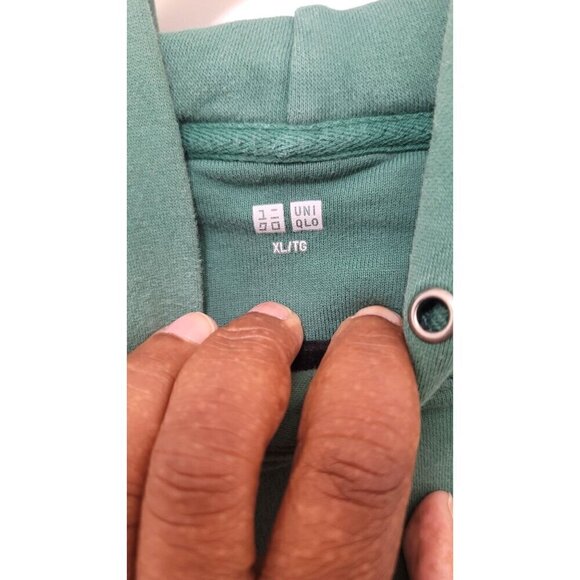 Uniglo Green Hoodie Pullover Sweatshirt with Pockets & Hood SIze XL/T - Picture 9 of 10